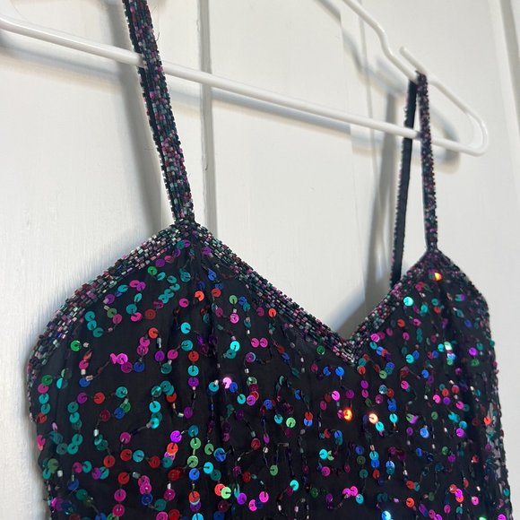 Vintage Sequined and Beaded Dress - Picture 4 of 6